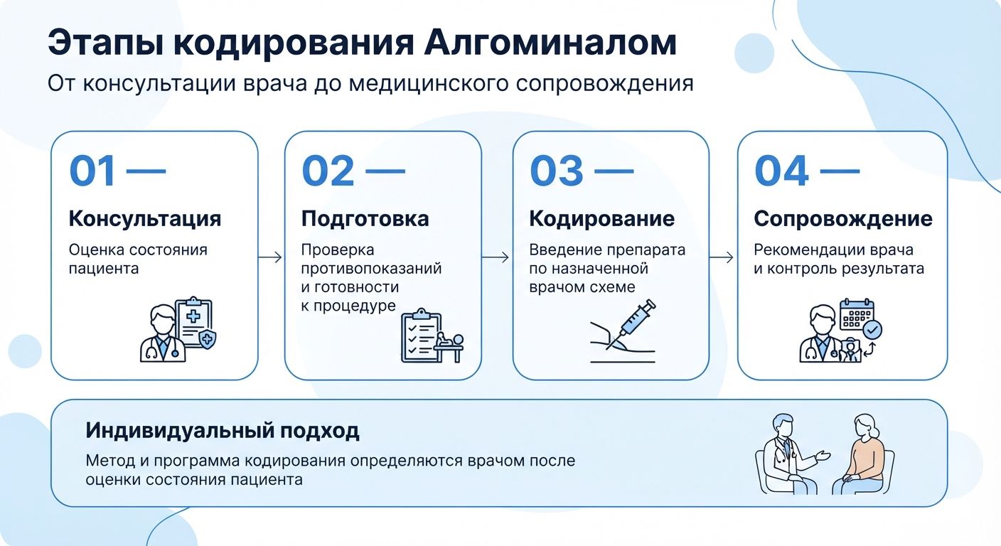 Кодирование препаратом «Алгоминал» в Лукоянове инфографика